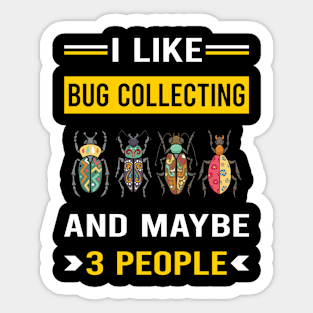 3 People Bug Collecting Insect Insects Bugs Sticker